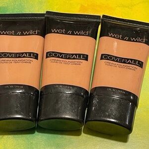 LOT OF 3 WET N WILD COVERALL CREAM FOUNDATION 819 MEDIUM *SEALED* 1.0oz EACH